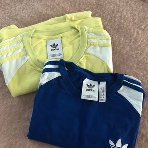 bundle!! 2 adidas men’s medium 3-striped tee! nwot